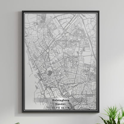 ROAD MAP OF HELSINGBORG, SWEDEN BY MAPBAKES