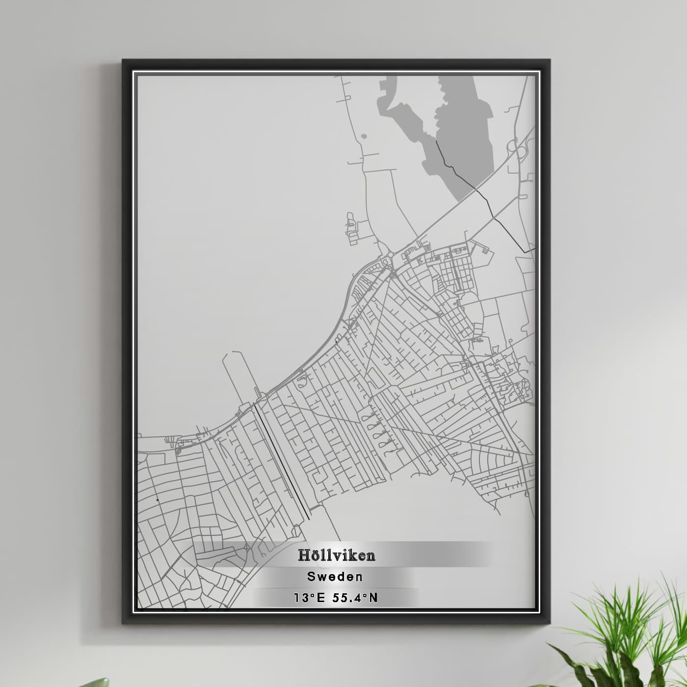 ROAD MAP OF HOLLVIKEN, SWEDEN BY MAPBAKES