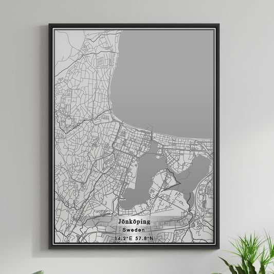 ROAD MAP OF JONKOPING, SWEDEN BY MAPBAKES