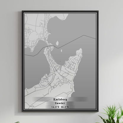 ROAD MAP OF KARLSBORG, SWEDEN BY MAPBAKES