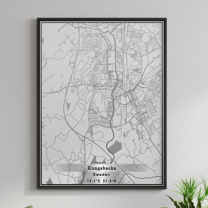 ROAD MAP OF KUNGSBACKA, SWEDEN BY MAPBAKES