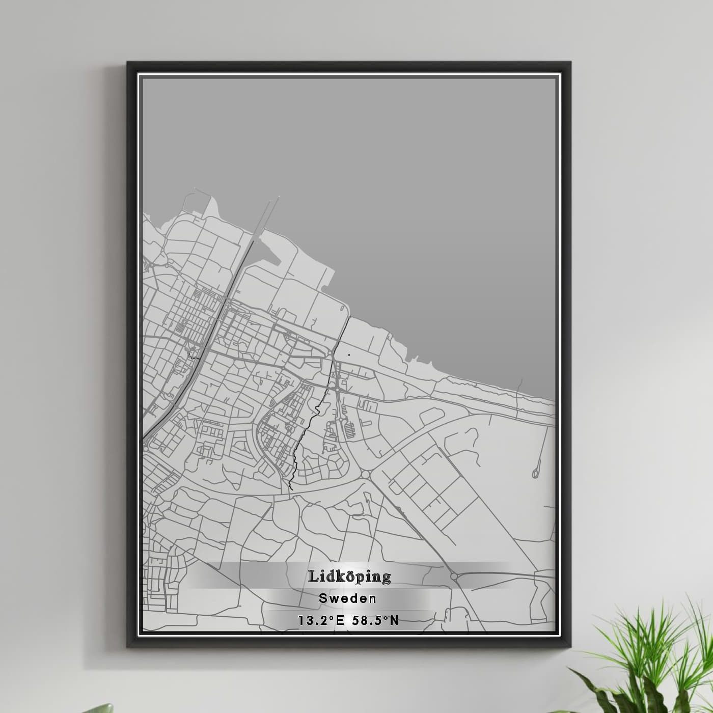 ROAD MAP OF LIDKOPING, SWEDEN BY MAPBAKES