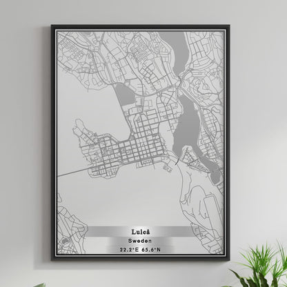 ROAD MAP OF LULEA, SWEDEN BY MAPBAKES