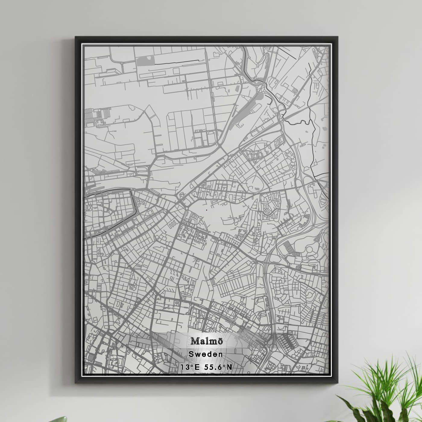 ROAD MAP OF MALMO, SWEDEN BY MAPBAKES