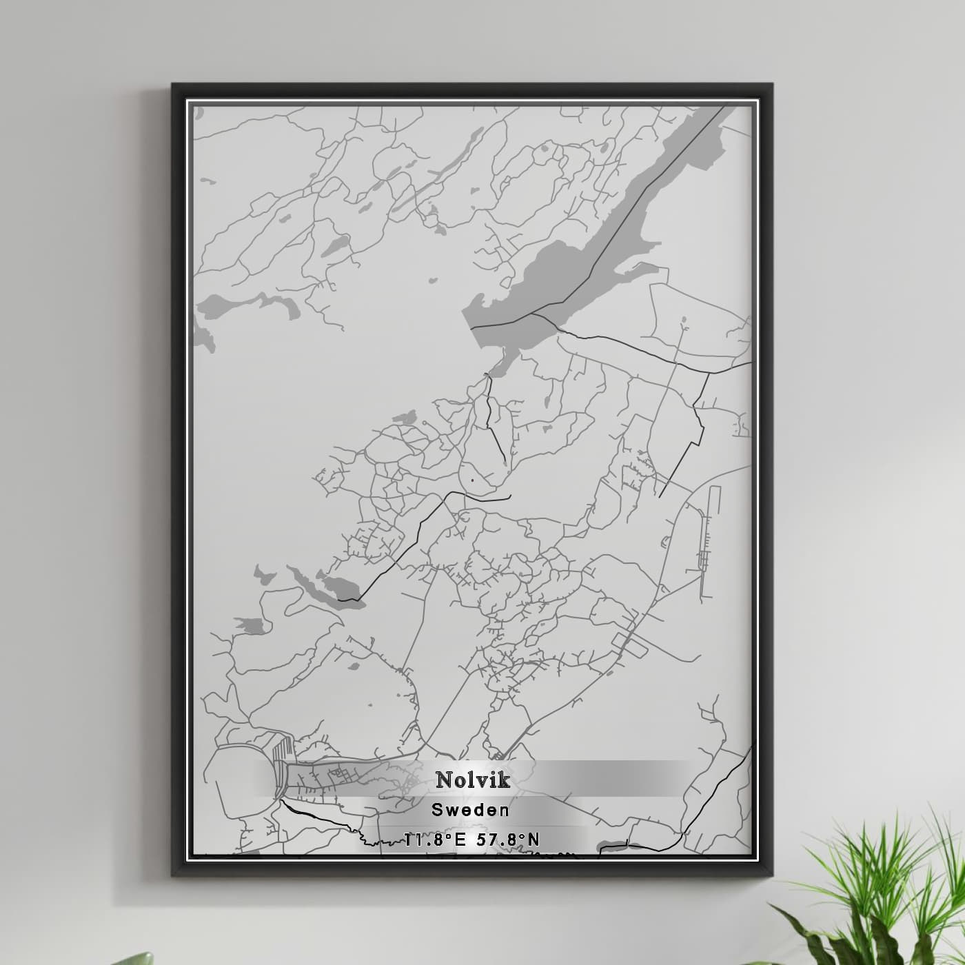 ROAD MAP OF NOLVIK, SWEDEN BY MAPBAKES