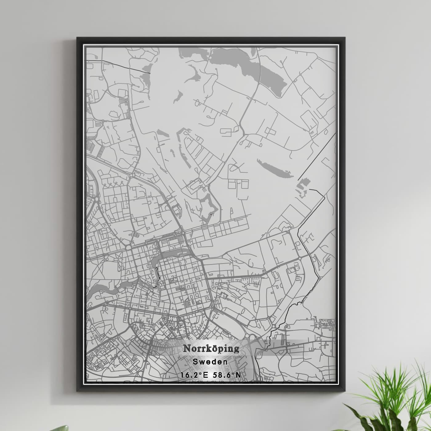 ROAD MAP OF NORRKOPING, SWEDEN BY MAPBAKES