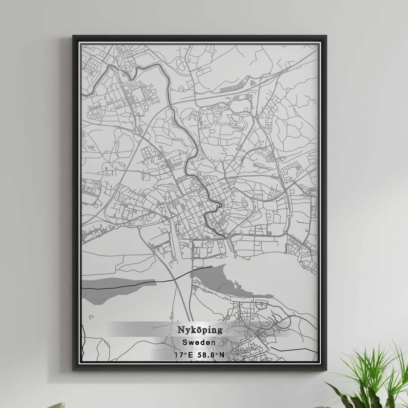 ROAD MAP OF NYKOPING, SWEDEN BY MAPBAKES