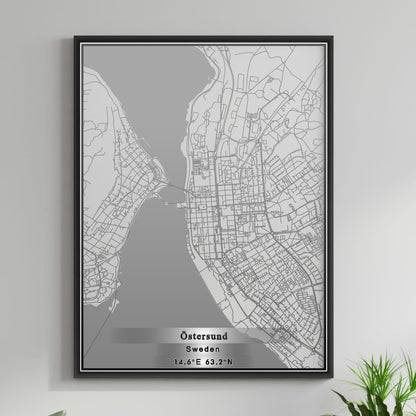 ROAD MAP OF OSTERSUND, SWEDEN BY MAPBAKES