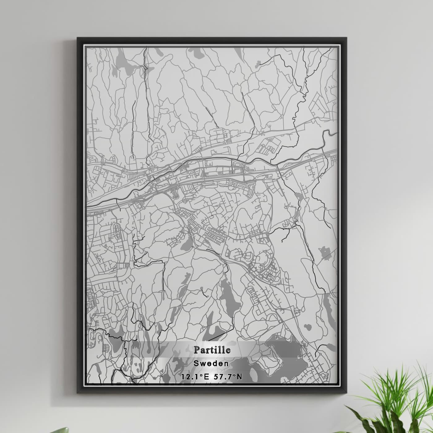 ROAD MAP OF PARTILLE, SWEDEN BY MAPBAKES