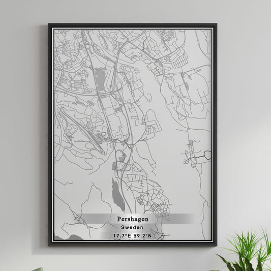 ROAD MAP OF PERSHAGEN, SWEDEN BY MAPBAKES