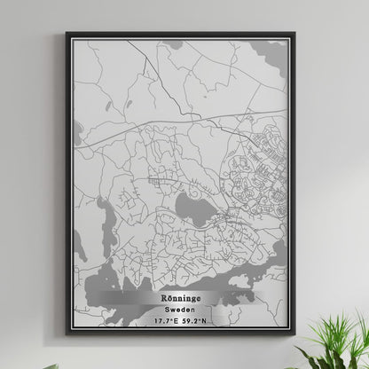 ROAD MAP OF RONNINGE, SWEDEN BY MAPBAKES