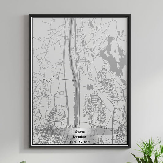 ROAD MAP OF SURTE, SWEDEN BY MAPBAKES