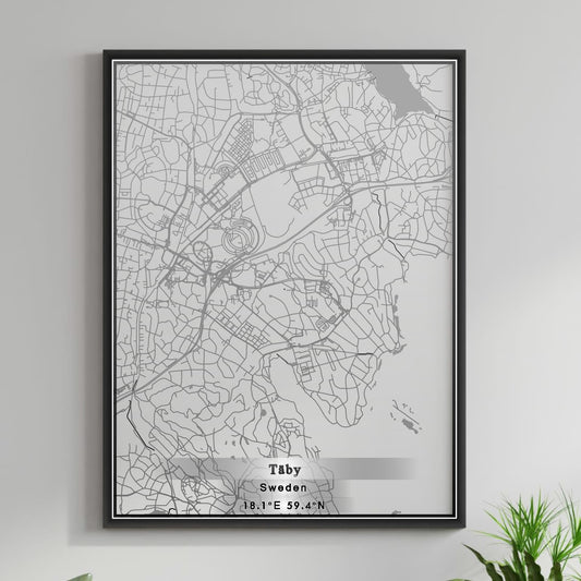 ROAD MAP OF TABY, SWEDEN BY MAPBAKES