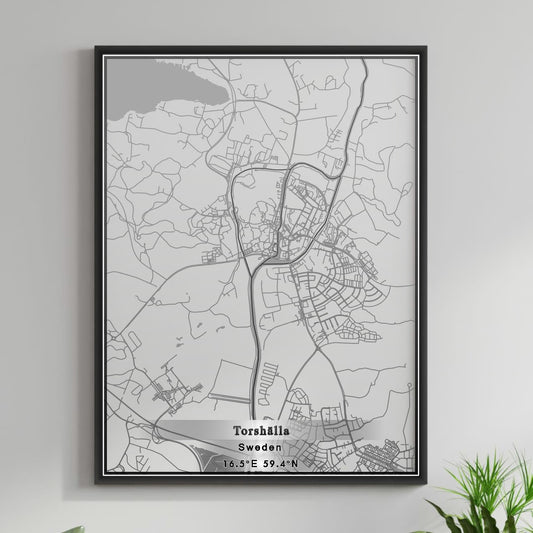 ROAD MAP OF TORSHALLA, SWEDEN BY MAPBAKES