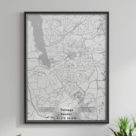 ROAD MAP OF TULLINGE, SWEDEN BY MAPBAKES