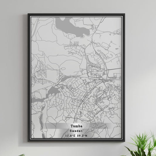ROAD MAP OF TUMBA, SWEDEN BY MAPBAKES