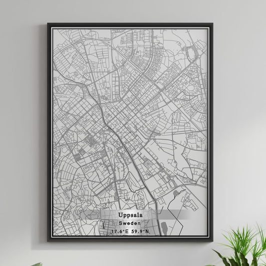 ROAD MAP OF UPPSALA, SWEDEN BY MAPBAKES