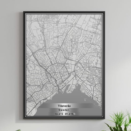 ROAD MAP OF VASTERAS, SWEDEN BY MAPBAKES