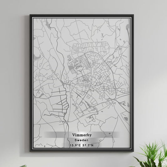 ROAD MAP OF VIMMERBY, SWEDEN BY MAPBAKES