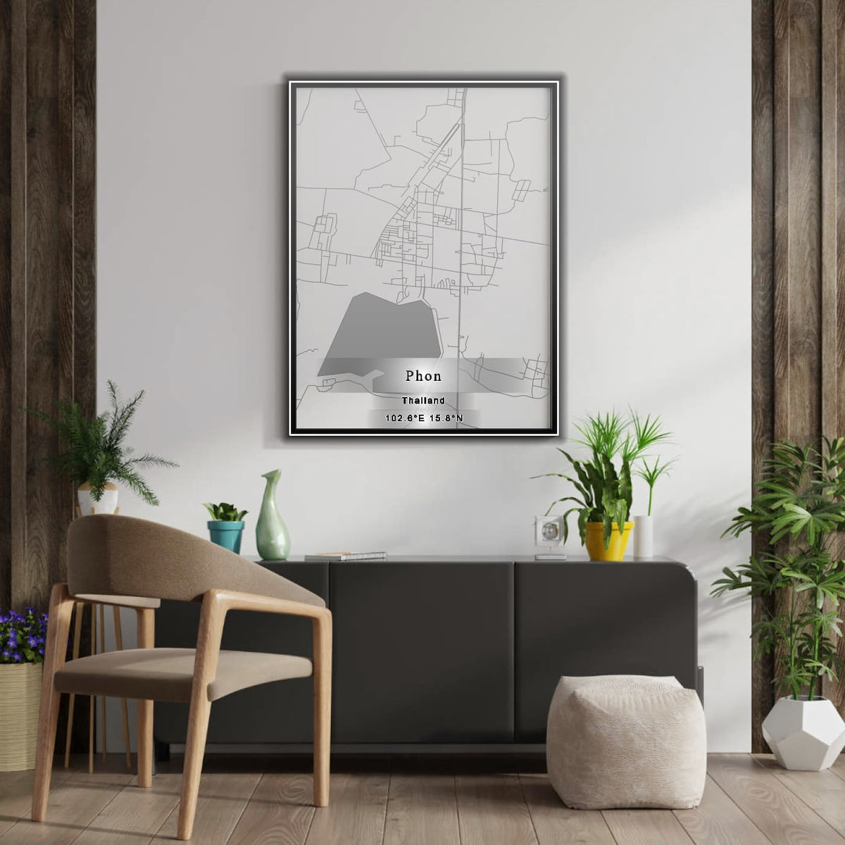 ROAD MAP OF PHON, THAILAND BY MAPBAKES