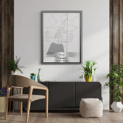 ROAD MAP OF PHON, THAILAND BY MAPBAKES