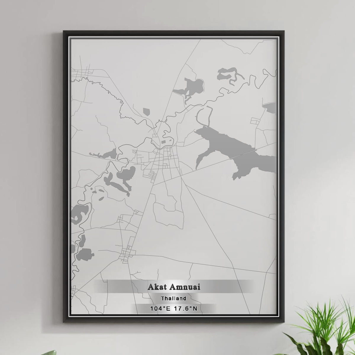 ROAD MAP OF AKAT AMNUAI, THAILAND BY MAPBAKES