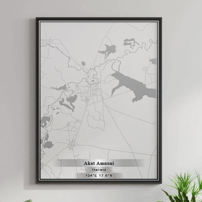 ROAD MAP OF AKAT AMNUAI, THAILAND BY MAPBAKES