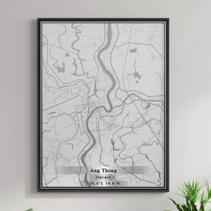 ROAD MAP OF ANG THONG, THAILAND BY MAPBAKES