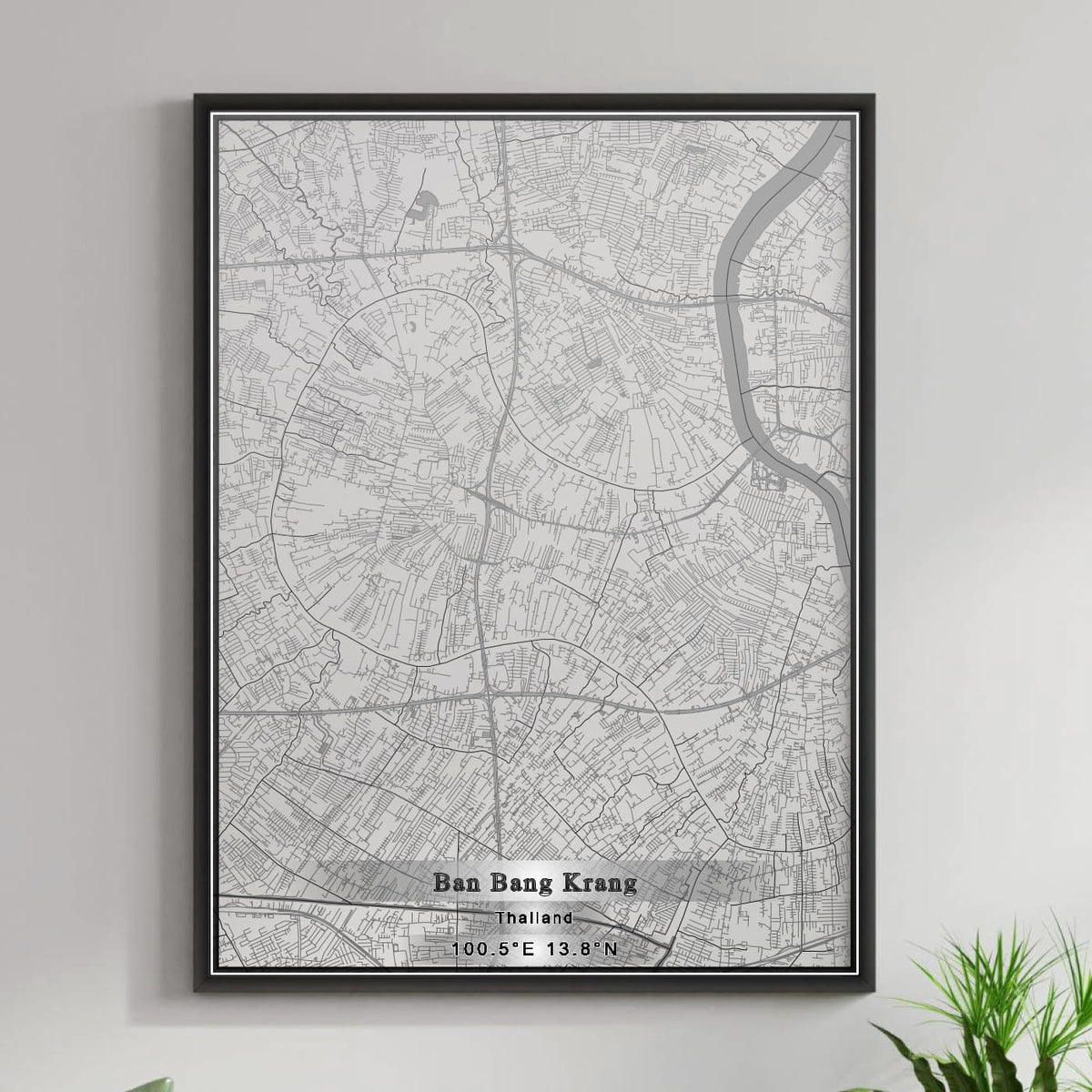 ROAD MAP OF BAN BANG KRANG, THAILAND BY MAPBAKES