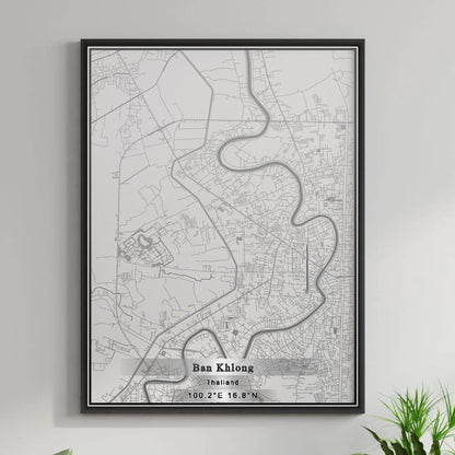 ROAD MAP OF BAN KHLONG, THAILAND BY MAPBAKES