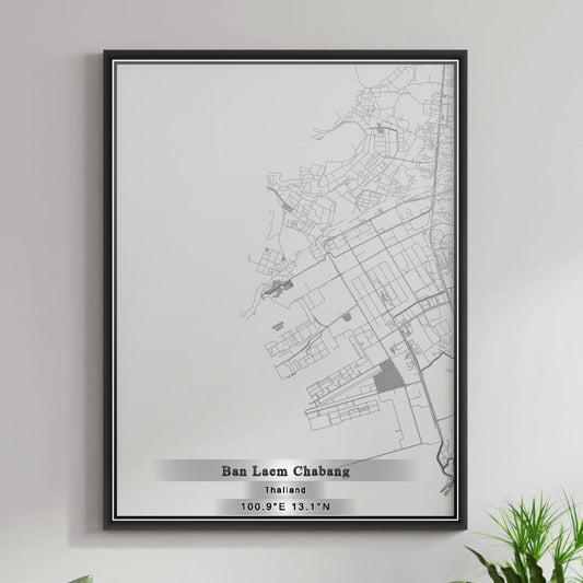 ROAD MAP OF BAN LAEM CHABANG, THAILAND BY MAPBAKES