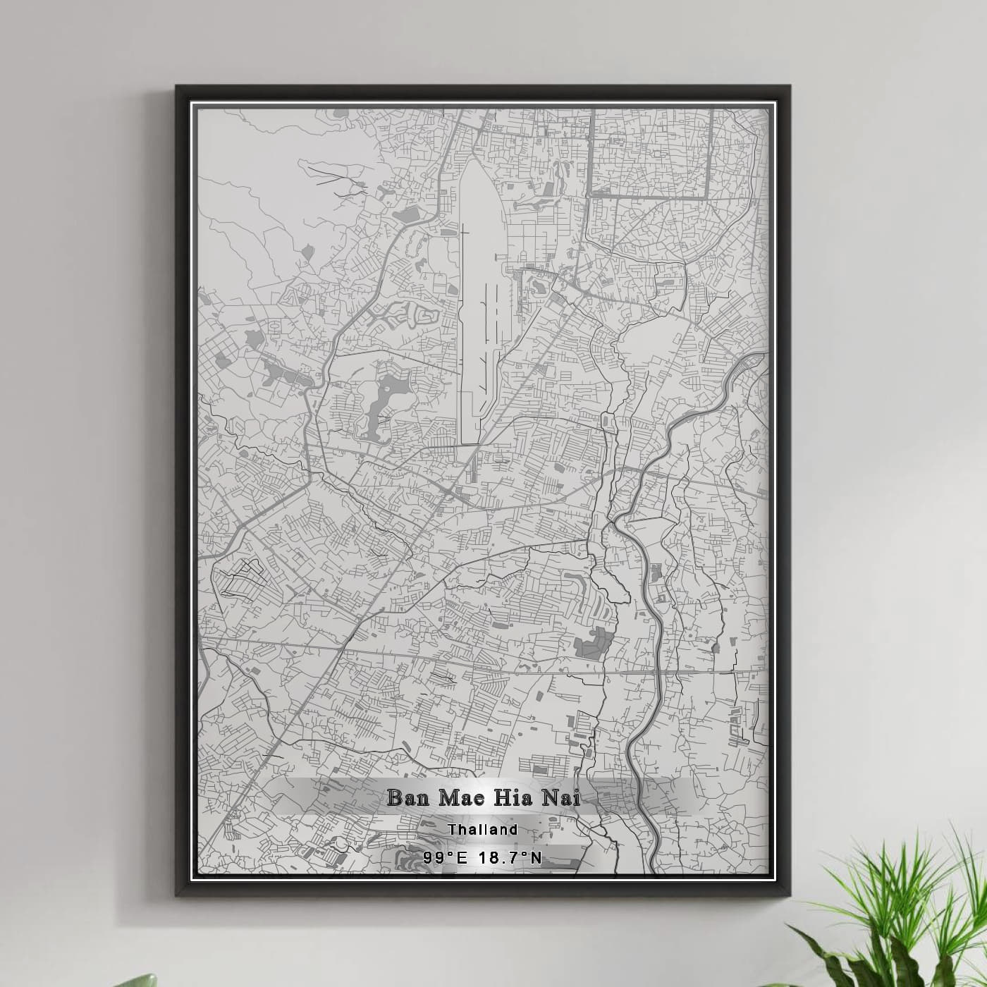 ROAD MAP OF BAN MAE HIA NAI, THAILAND BY MAPBAKES