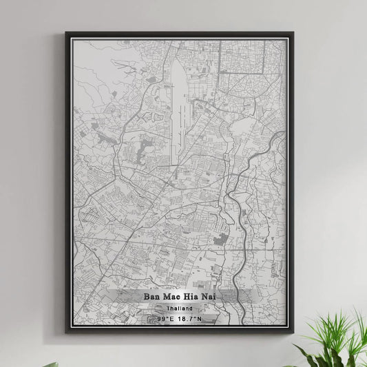 ROAD MAP OF BAN MAE HIA NAI, THAILAND BY MAPBAKES