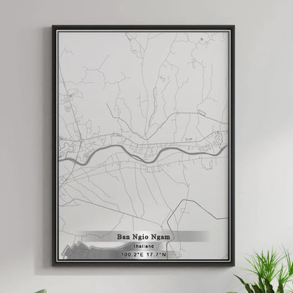 ROAD MAP OF BAN NGIO NGAM, THAILAND BY MAPBAKES