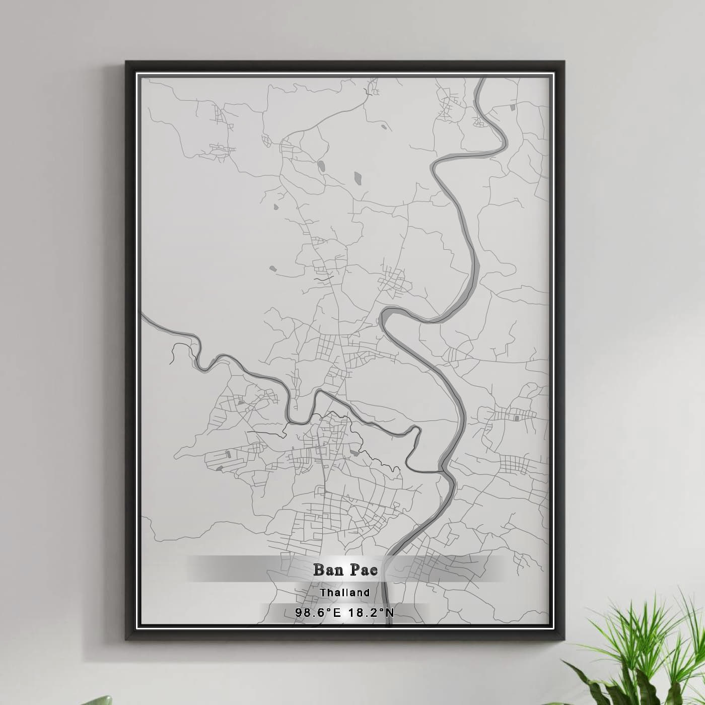 ROAD MAP OF BAN PAE, THAILAND BY MAPBAKES