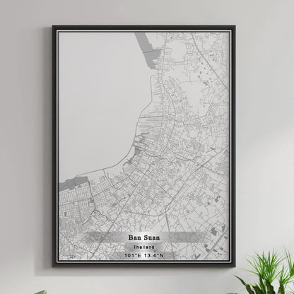 ROAD MAP OF BAN SUAN, THAILAND BY MAPBAKES