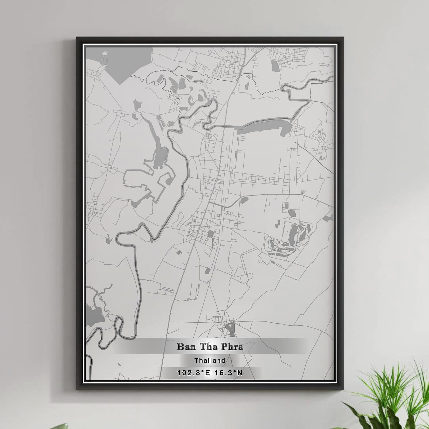 ROAD MAP OF BAN THA PHRA, THAILAND BY MAPBAKES