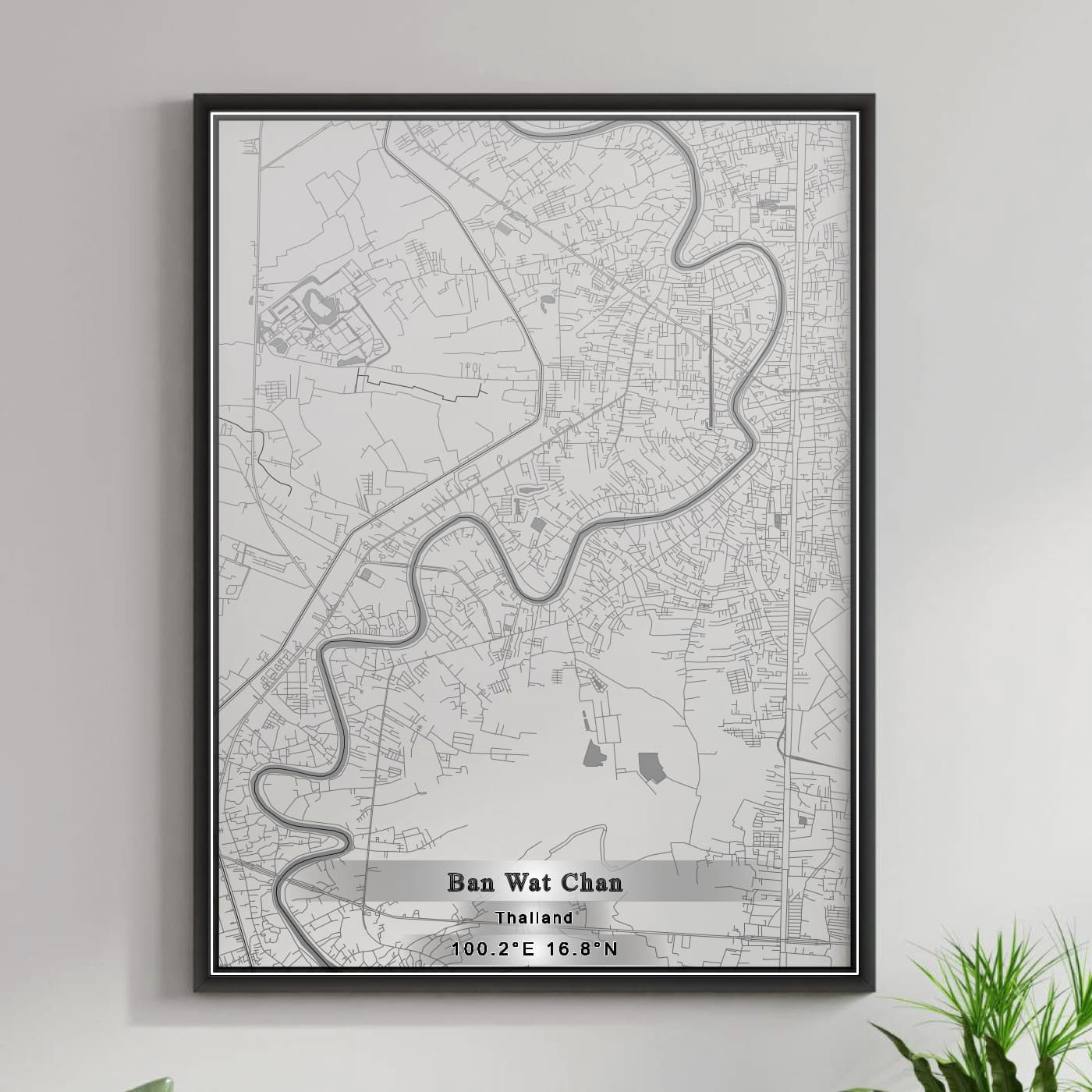 ROAD MAP OF BAN WAT CHAN, THAILAND BY MAPBAKES