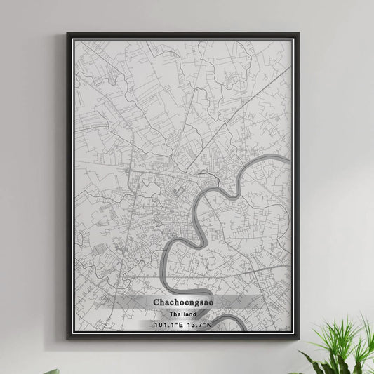 ROAD MAP OF CHACHOENGSAO, THAILAND BY MAPBAKES