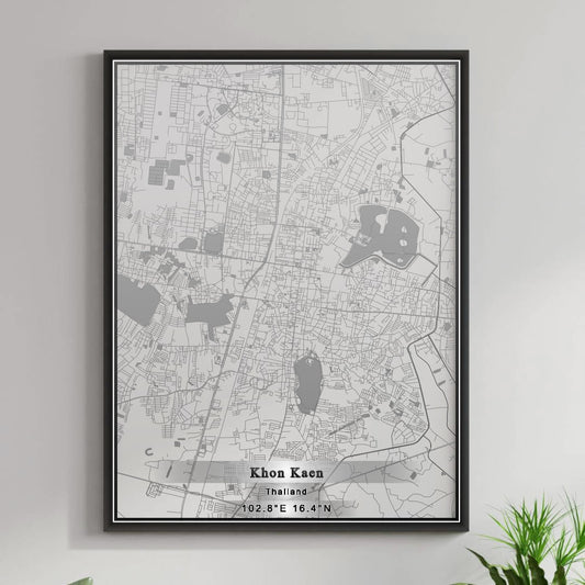 ROAD MAP OF KHON KAEN, THAILAND BY MAPBAKES