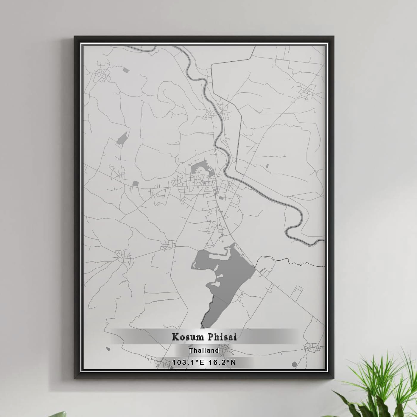 ROAD MAP OF KOSUM PHISAI, THAILAND BY MAPBAKES