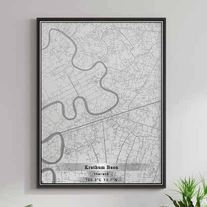 ROAD MAP OF KRATHUM BAEN, THAILAND BY MAPBAKES