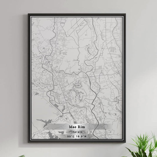 ROAD MAP OF MAE RIM, THAILAND BY MAPBAKES