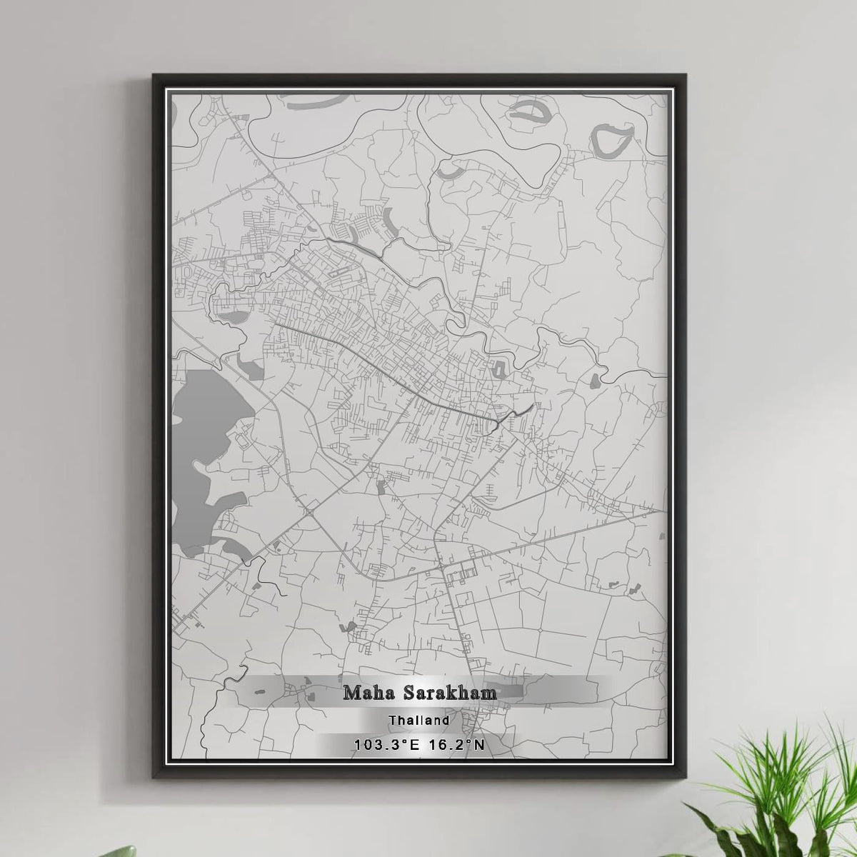 ROAD MAP OF MAHA SARAKHAM, THAILAND BY MAPBAKES