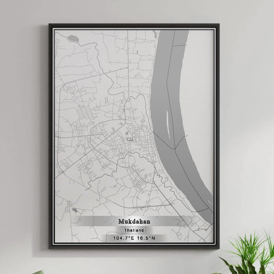 ROAD MAP OF MUKDAHAN, THAILAND BY MAPBAKES