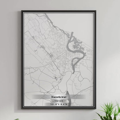 ROAD MAP OF NARATHIWAT, THAILAND BY MAPBAKES