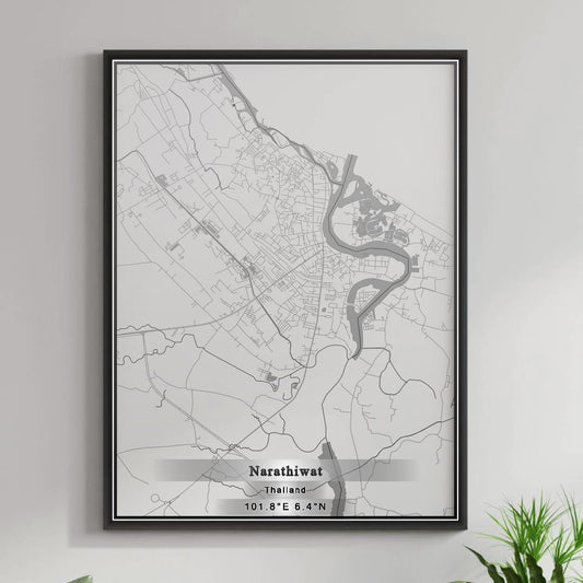 ROAD MAP OF NARATHIWAT, THAILAND BY MAPBAKES