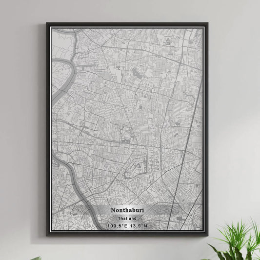 ROAD MAP OF NONTHABURI, THAILAND BY MAPBAKES