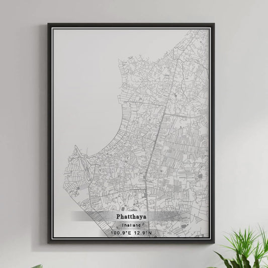 ROAD MAP OF PHATTHAYA, THAILAND BY MAPBAKES