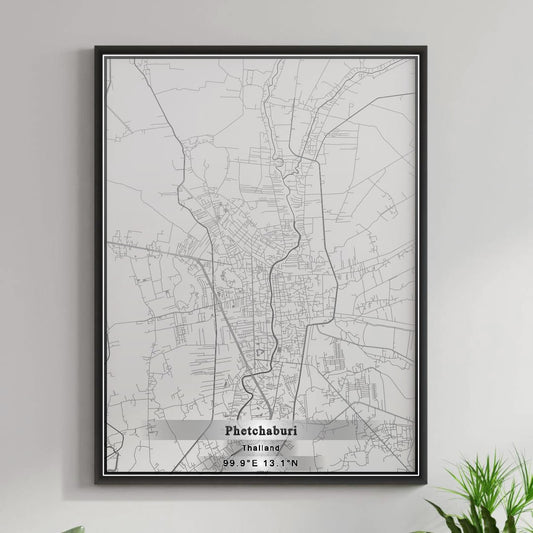 ROAD MAP OF PHETCHABURI, THAILAND BY MAPBAKES